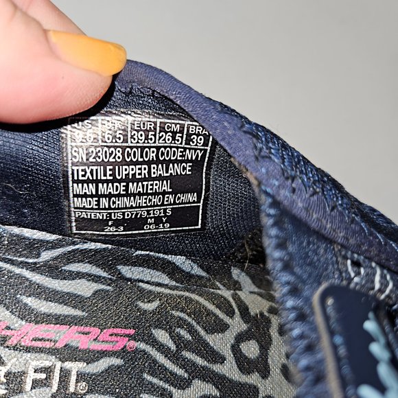 Skechers Breathe Easy Womens Slip On Memory Foam Sneakers ~ Navy Blue ~ Size 9.5 - Picture 6 of 6